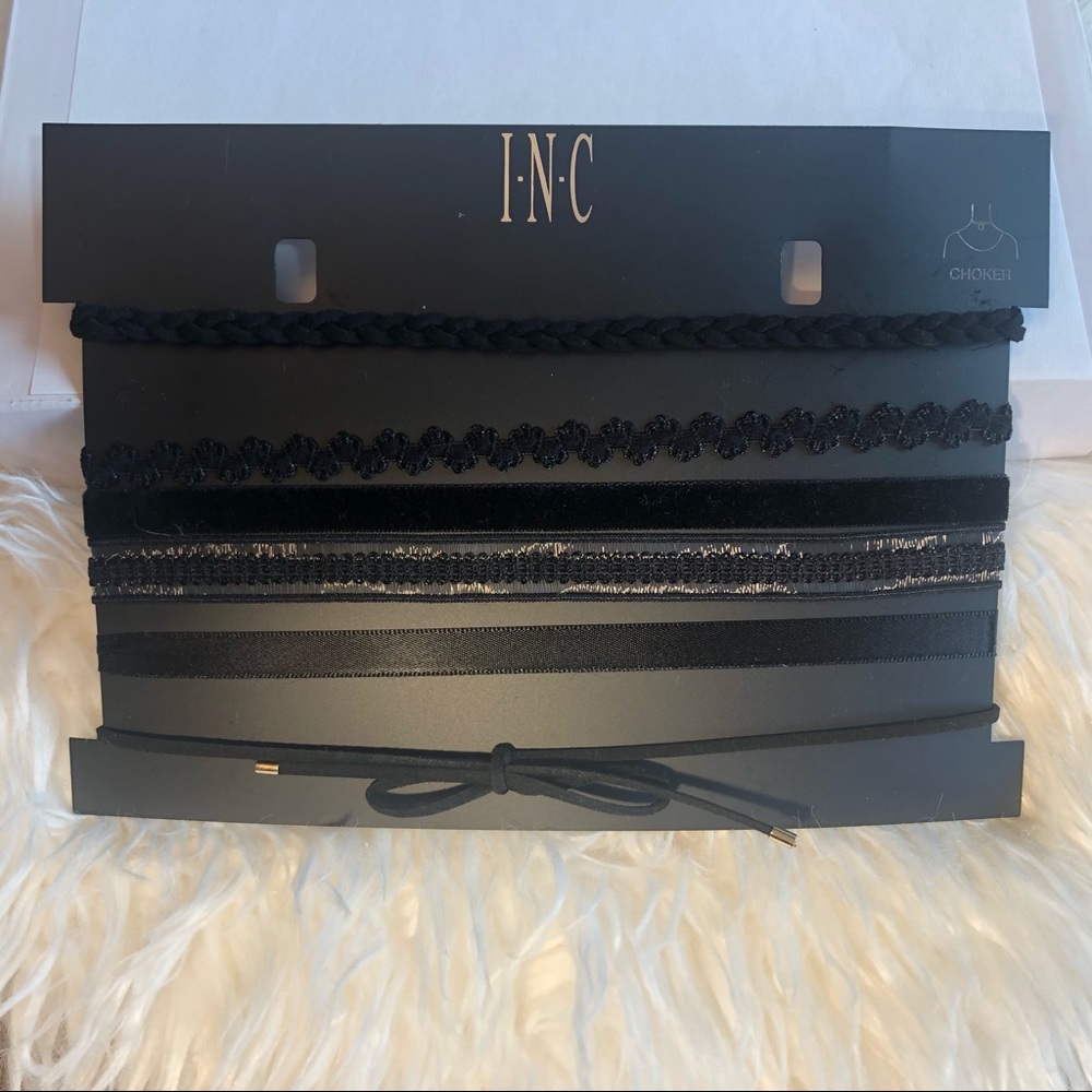 NEW❗️INC Basic Black Chocker 6 Pack